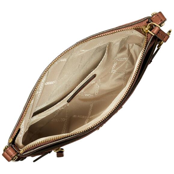 NWT Michael Kors Jet Set Charm Small Flat Crossbody Bag Luggage One Size - Picture 4 of 7